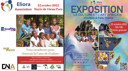 Soutenez l'Association ELIORA à l'Exposition La Culture & l'Art Africain s'invite à Paris 16ème