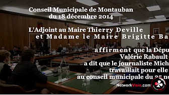 18dec2014 Conseil Municipal Montauban Brigitte Bar&egrave;ges persiste et signe dans le mensonge avec Thierry Deville #MLECOMTE #D&eacute;niDeD&eacute;mocratie