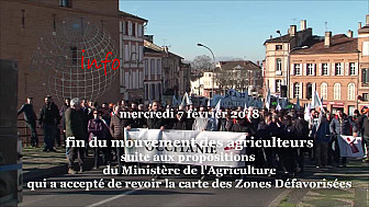 Carte des Zones Défavorisées : Les Agriculteurs arrêtent leur mouvement de contestation @FNSEA @tarnetgaronne_CG @Occitanie