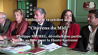 Citoyens du Midi : Philippe SAUREL pr&eacute;sentait les 16 premiers candidats pour la Haute-Garonne  @MidiCitoyens #TvLocale_fr