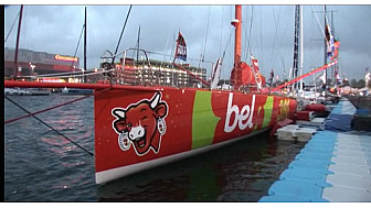 A bord du Monocoque Bel au village de la Transat Jacques Vabre édition 2009
