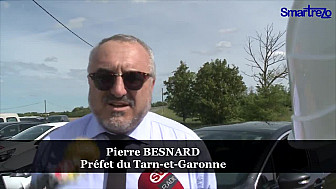 COVID-19 Pierre Besnard Préfet du Tarn-et-Garonne répond aux questions des journalistes Après la visite d'un chantier autoroutier de Vinci. @Prefet_82 @PrefetOccitanie @tarnetgaronne82