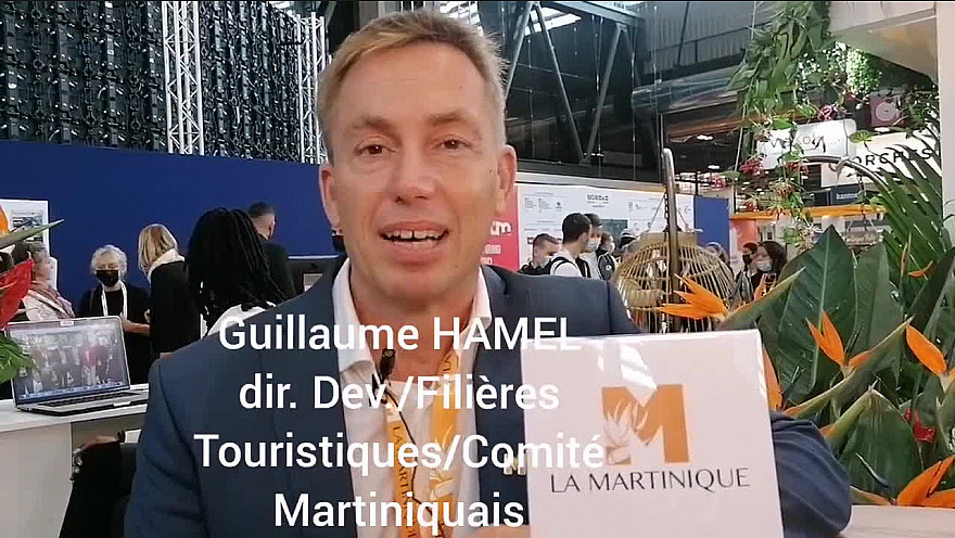 TV Locale Martinique : '1 MINUTE,1 ILE' Guillaume HAMEL Directeur des filières touristiques du comité Martiniquais au salon IFTM Top Resa 2021 à Paris.