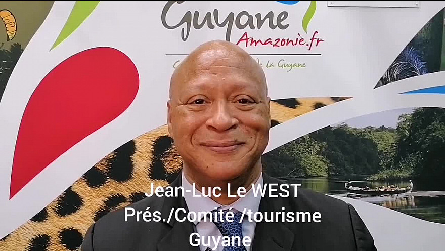 1 minute pour découvrir la Guyane : Jean-Luc le WEST Président du comité du tourisme de Guyane au salon IFTM Top Resa 2021 à Paris.